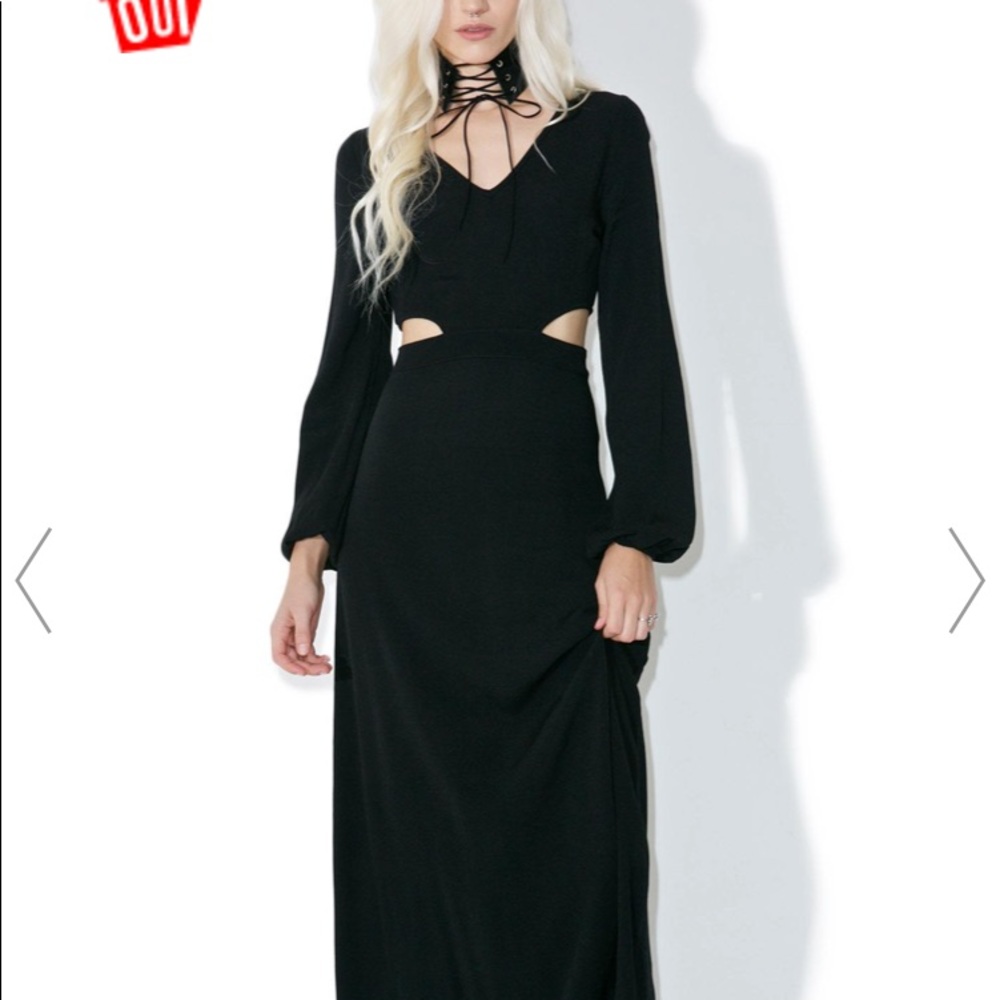 WILD FOX CUT OUT  LONG DRESS - Picture 3 of 7